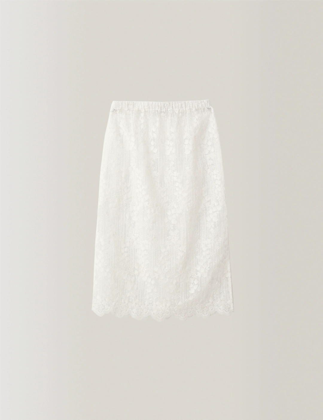 노미나떼 Sonia Lace Bending Skirt (White) 상품 이미지 2