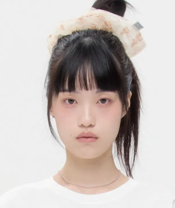 Flower Lace Scrunchie [Yellow]