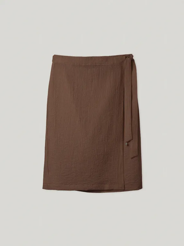 Topi Wrap Skirt Brown - Smoothmood