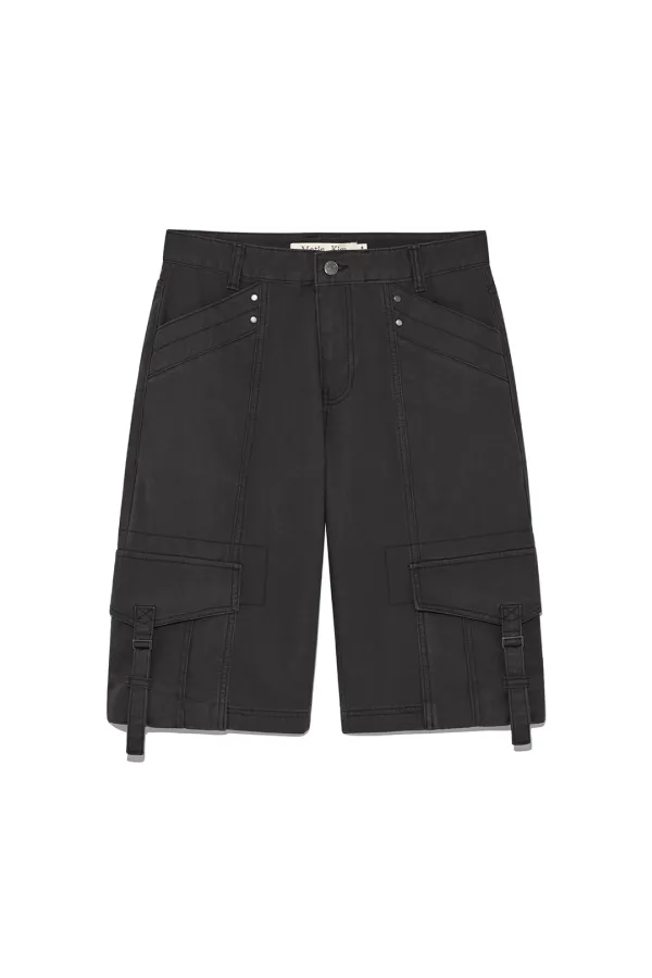 SEMI SLIMFIT BERMUDA PANTS IN CHARCOAL