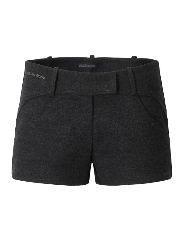 [4th Reorder] Curved Line Shorts (charcoal)