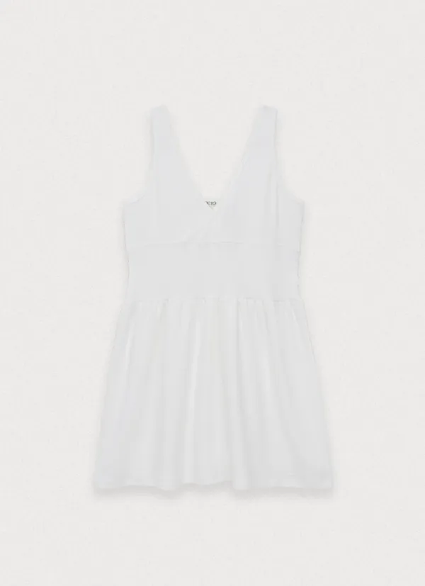 Jacquard cotton dress - ivory