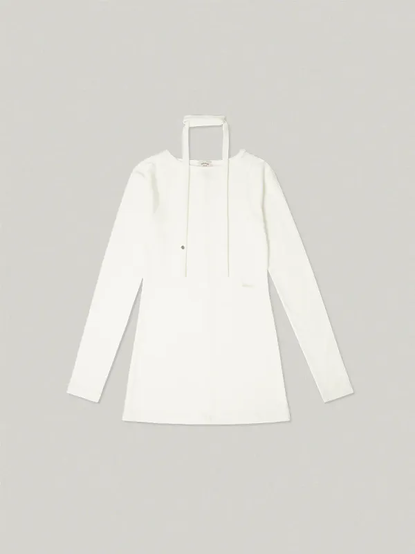 Foulard Long Layered T-shirt - ivory 풀라 롱 레이어드 티셔츠