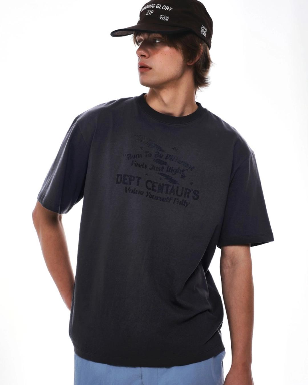 센토르 CENTAUR THUNDER T-SHIRT_CHARCOAL 상품 이미지 1