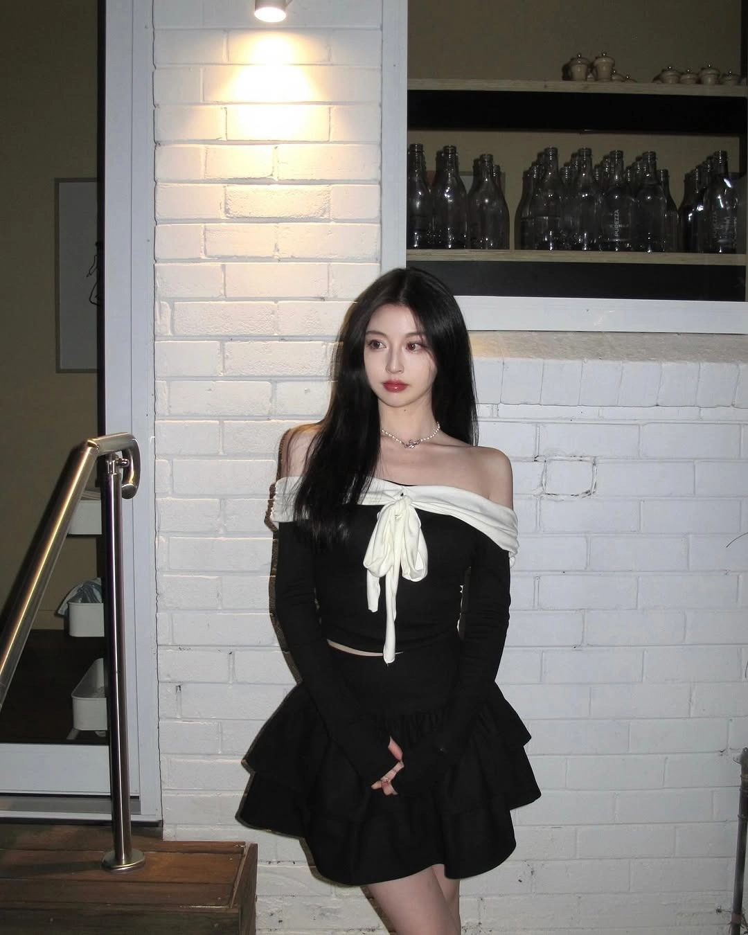 낫유어로즈 @lulubai_Blair top (Black)Lili skirt (Black) 상품 이미지 1