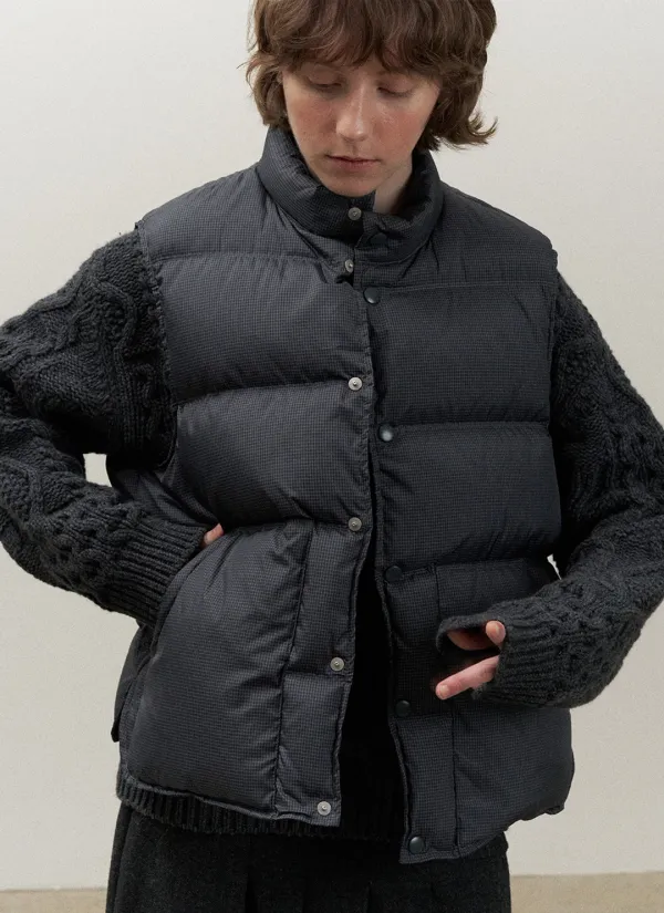 Basel Padding Vest (Navy Check)