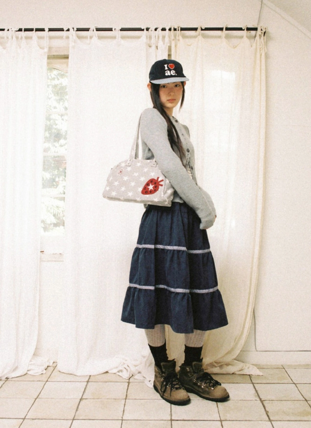에이이에이이 CHECK BALL CAP [NAVY] 상품 이미지 2