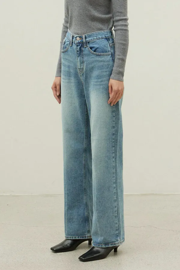 Leo lined washing denim_medium blue