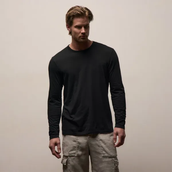 Luxe Lotus Jersey Long Sleeve - Black