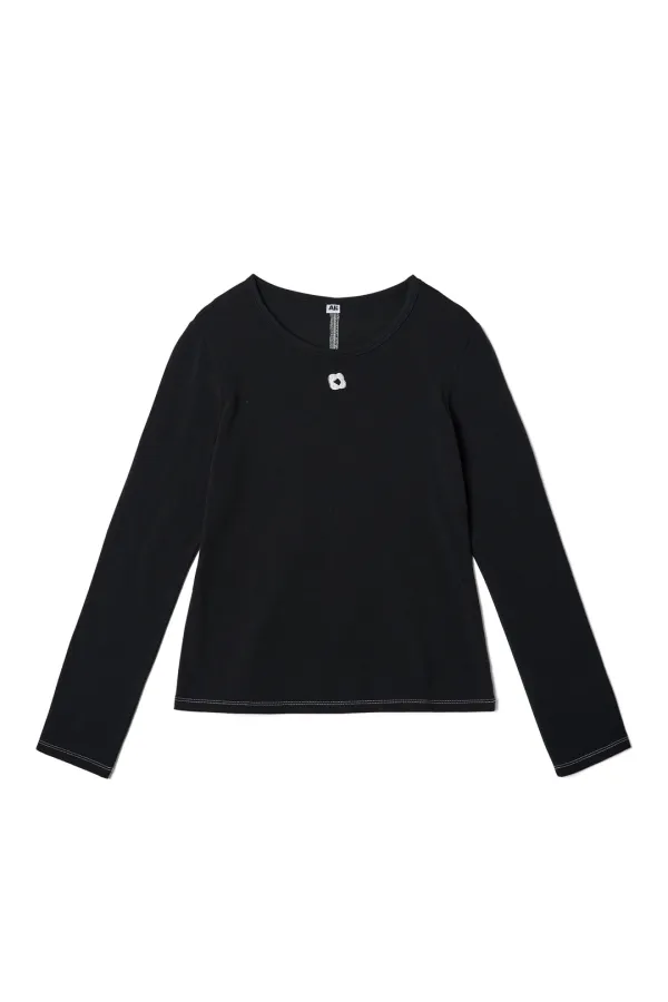 Stitch Long Sleeve Tee Black