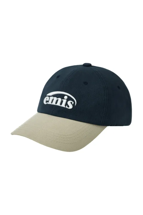 NEW LOGO MIX BALL CAP(RENEWAL)-BEIGE/NAVY