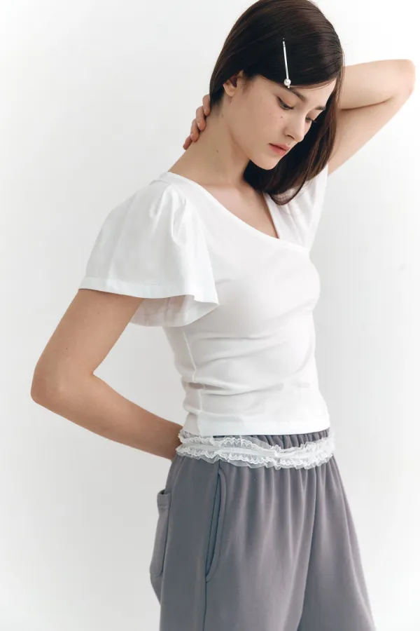 Angel Short Sleeve Top White