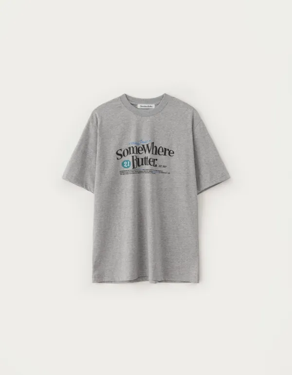 6.10 출고 21 Wave Logo Over-Fit Top - Grey