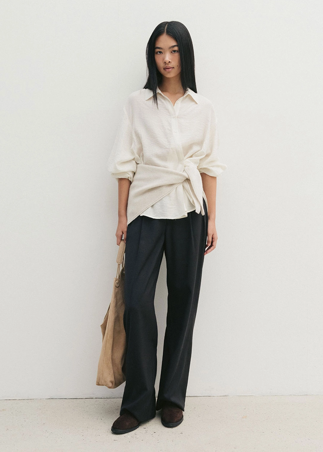 더라이 Wool Loose Slacks(Charcoal) 상품 이미지 2