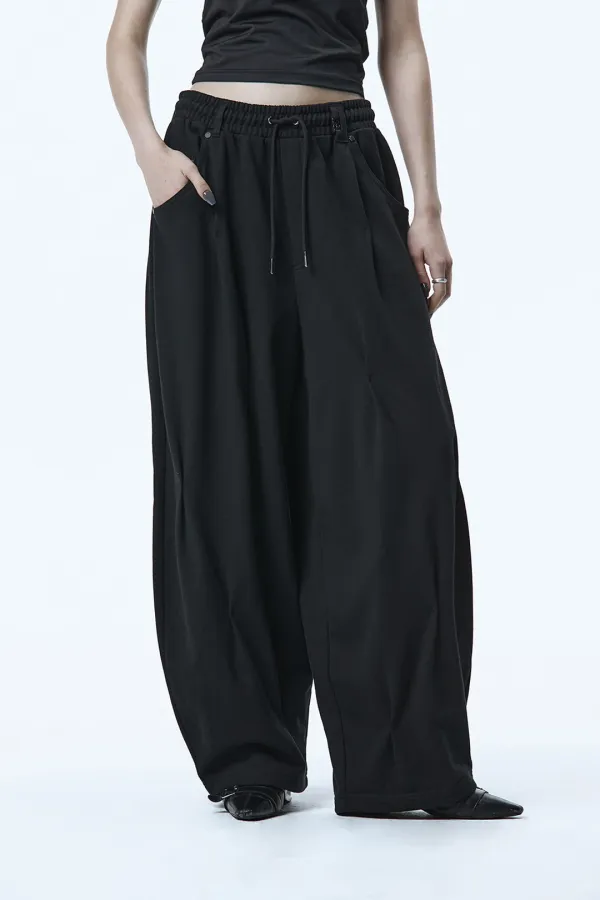 Bar-Tack Set-up Sweat Pants [ Black ]