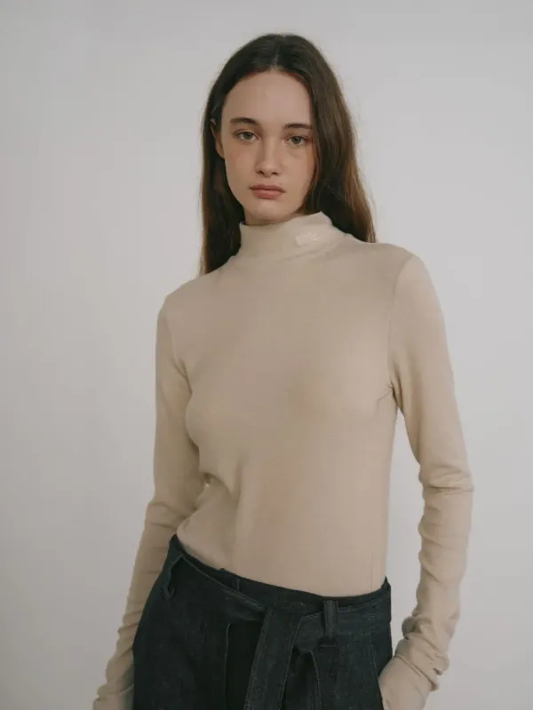 [5th] SIENNA Wool-Blend Turtleneck Top_Beige