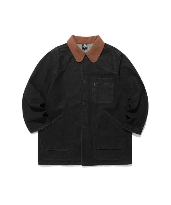 denim work car coat[black]