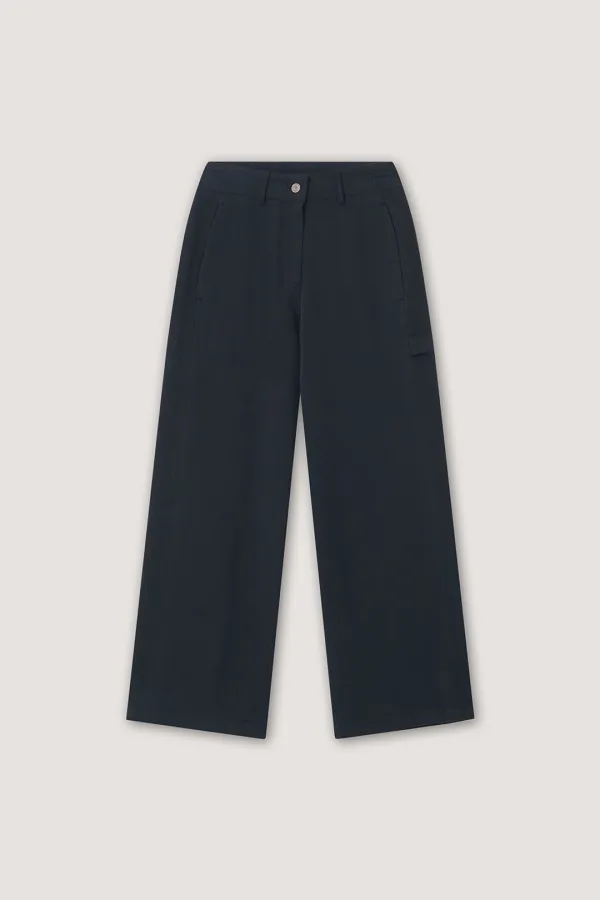 Foss Cotton Pants - Navy