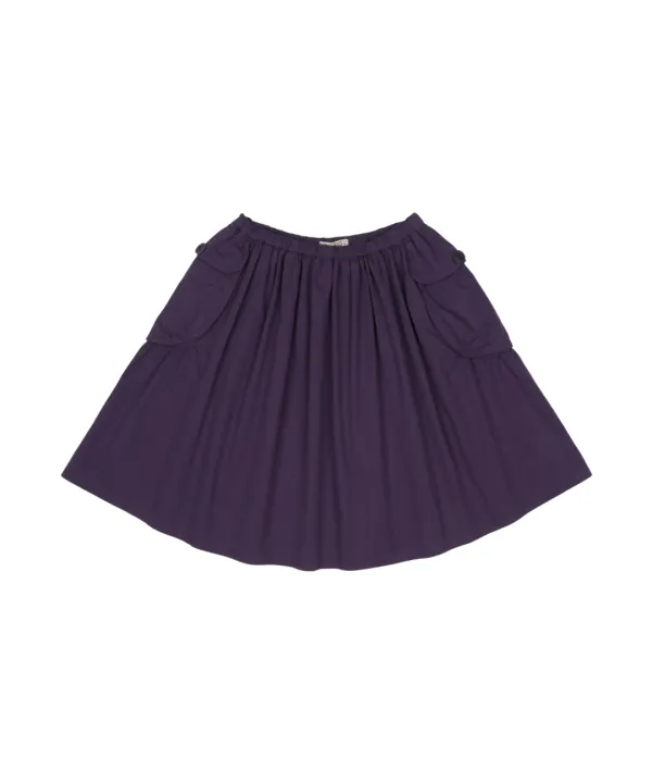BIG POCKET SHIRRING SKIRT PURPLE