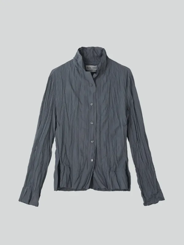 WHOLE CREASE BLOUSE (STONE GREY)