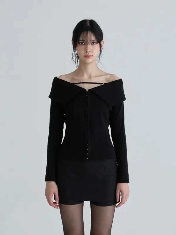 Sailor hook top (Black)