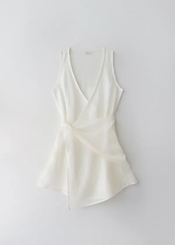 Scarf layered dress (ivory)