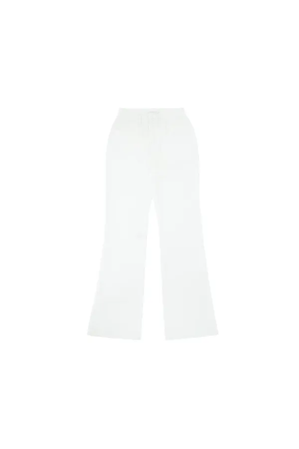 Light Corduroy Bootcut Pants (cloud white)