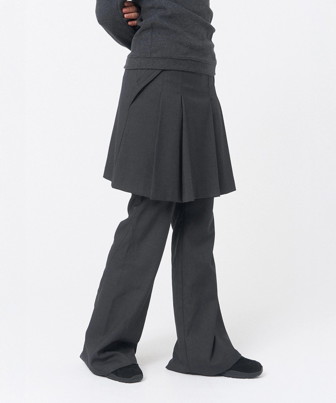 미세키서울 Pleats midi skirt pants set CHARCOAL 상품 이미지 3