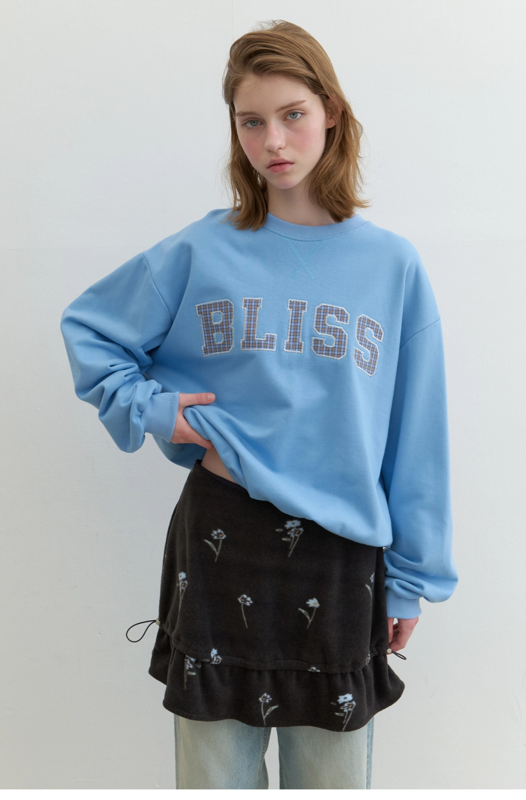 순수 Bliss Sweatshirt Blue 상품 이미지 1