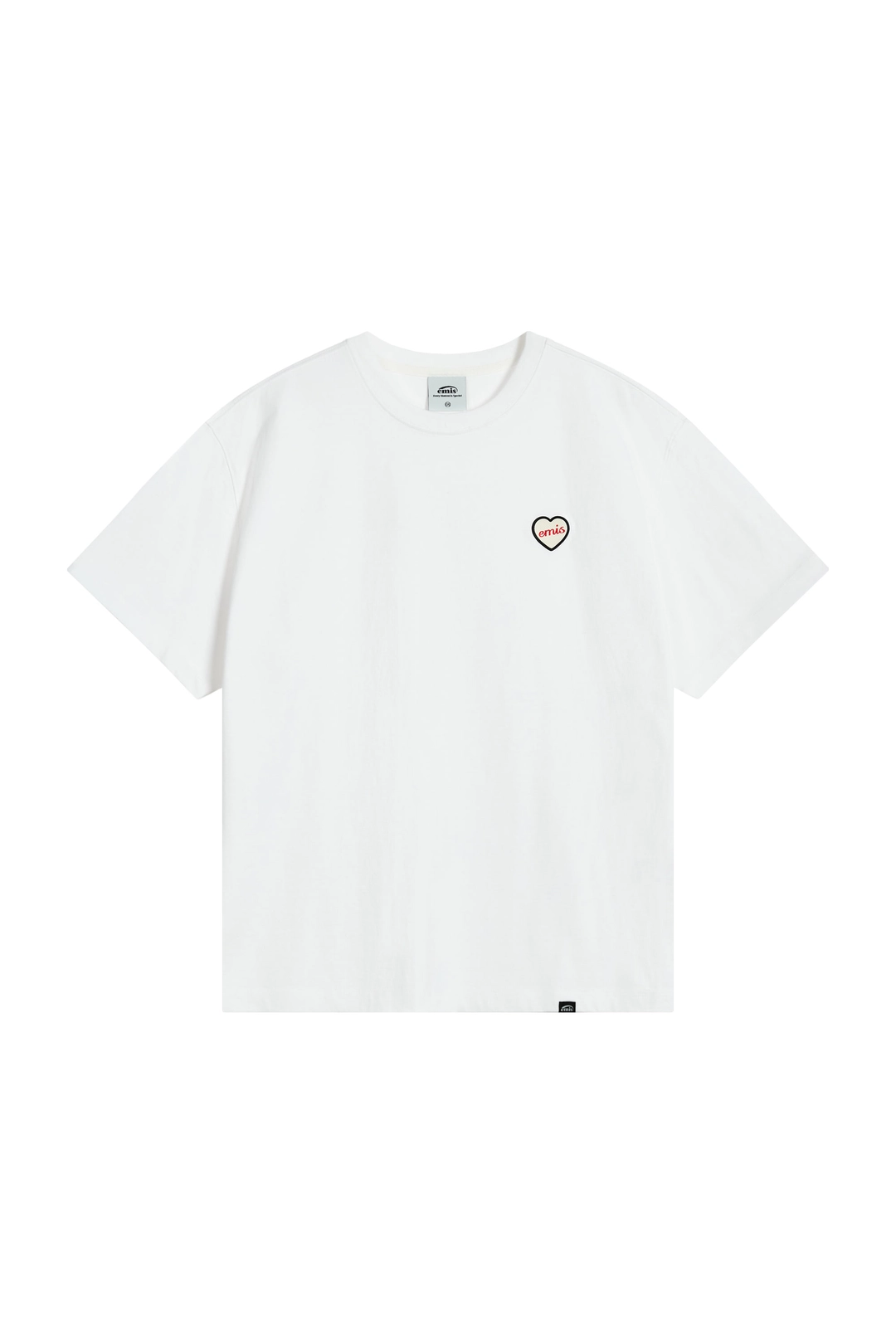 이미스 HEART RUBBER PATCH T-SHIRT-WHITE 상품 이미지 1