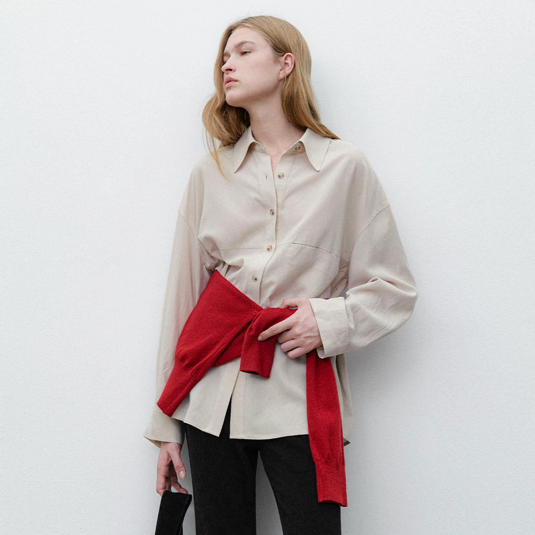 아뜰리에 나인 (BL-4356)ORACK FLUID OVERFIT SHIRT 상품 이미지 1