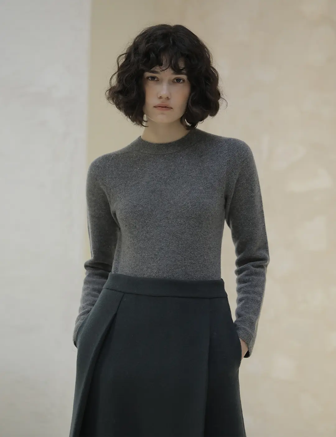 노미나떼 Whole Garment Basic Knit (Grey) 상품 이미지 2