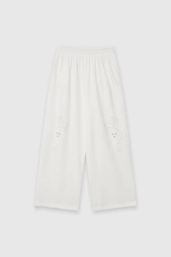 Pearl Track Pants White