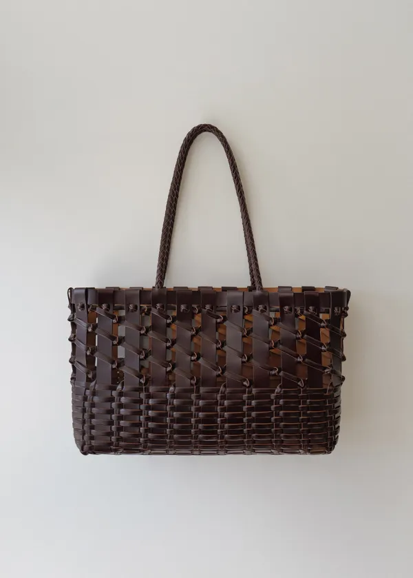 Cava weaving bag (dark brown)