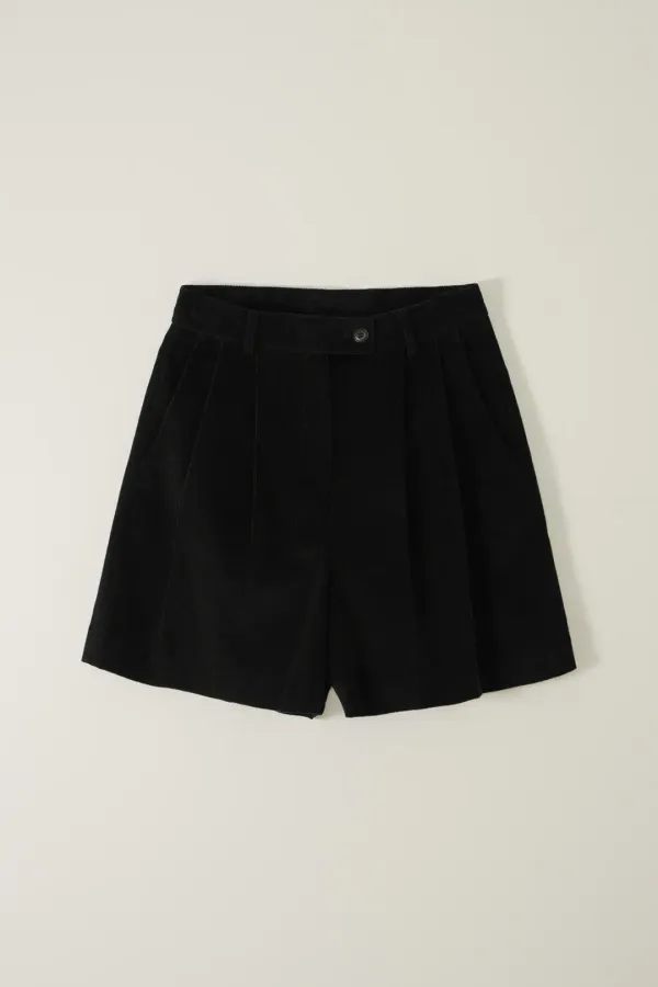 YOUTH CORDUROY SHORT PANTS_BLACK