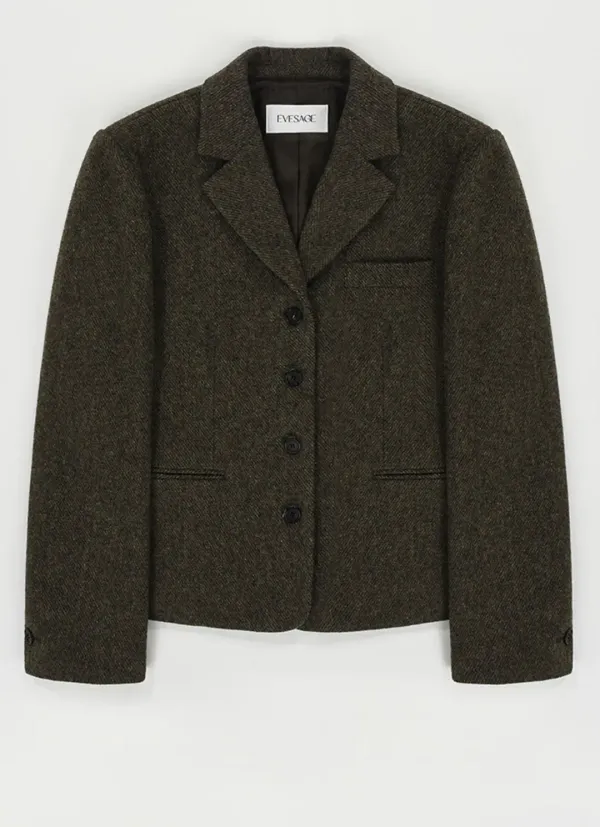 Single wool short jacket