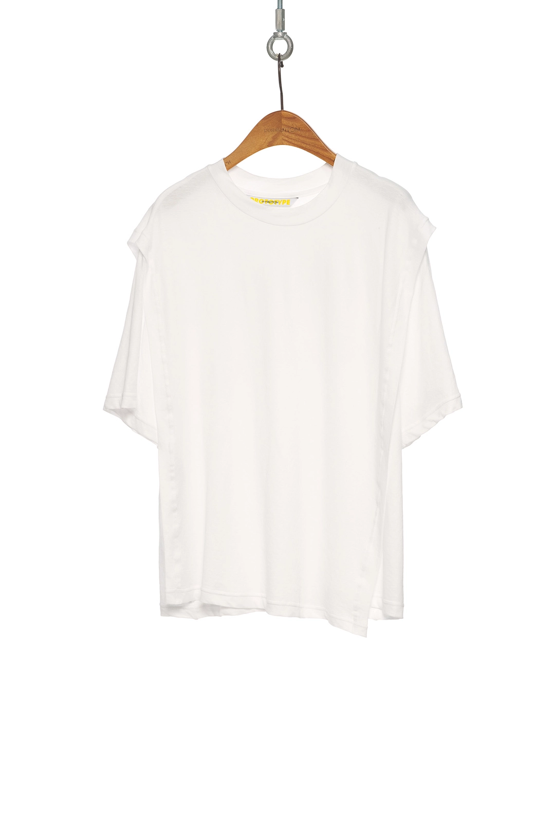 푸쉬버튼 SS25 WHITE ASYMMETRIC JERSEY TOP 상품 이미지 2