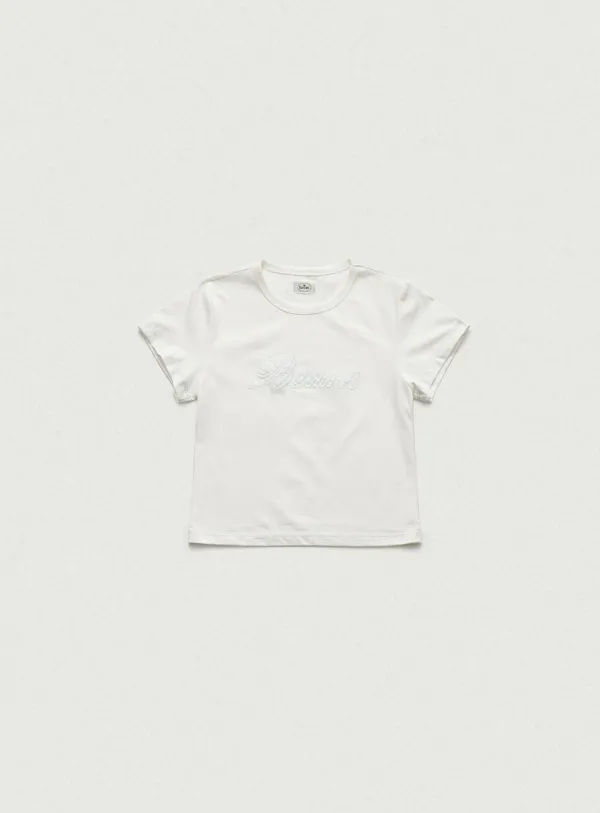 Diana Chain Stitch Logo T-Shirt_White