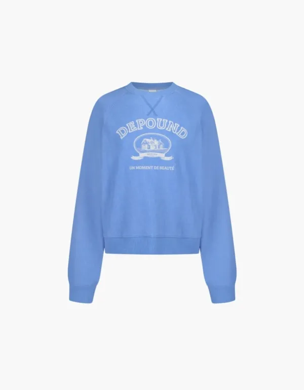 artwork pigment sweatshirt - blue