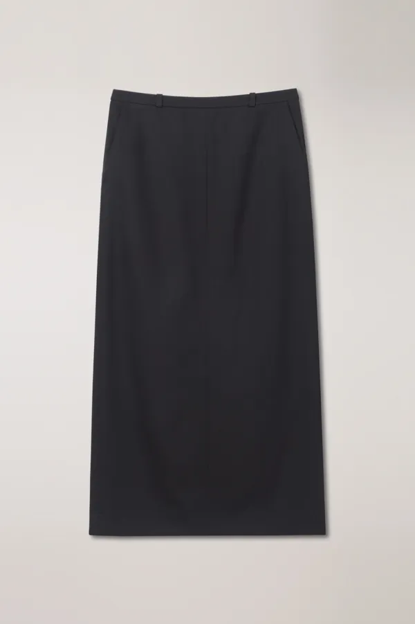 H-LINE MAXI SKIRT BLACK_UDSK6A207BK