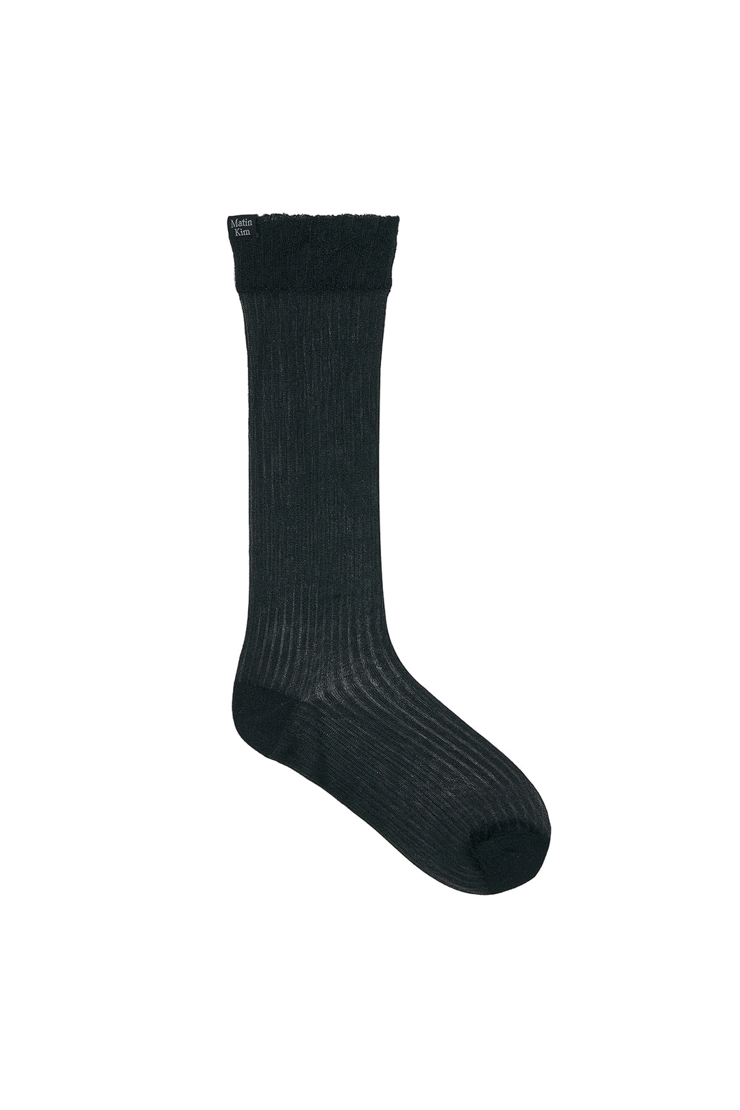 마뗑킴 GLOW SHEER CREW SOCKS IN BLACK 상품 이미지 1