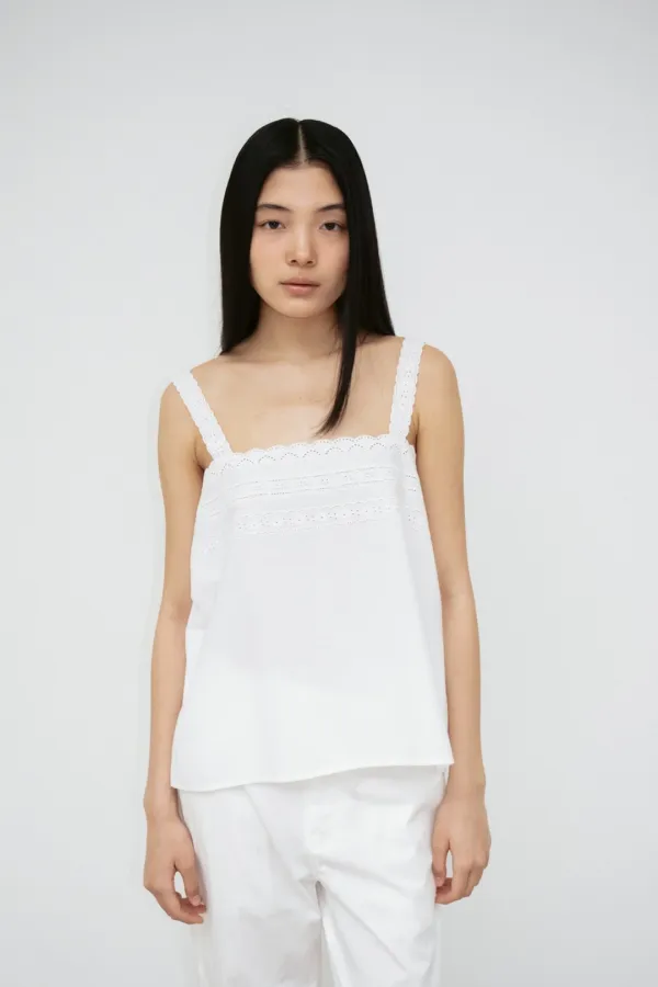 Scalloped Lace Camisole (White)