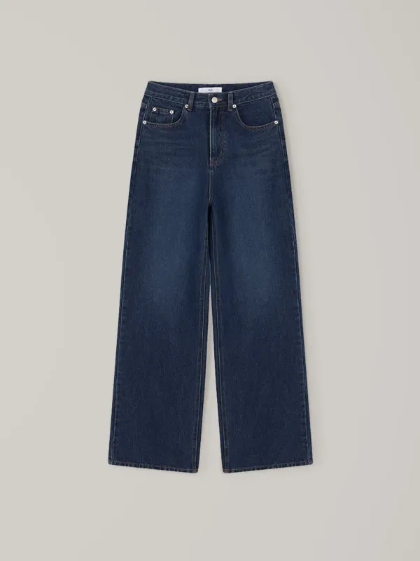 Theo Wide Denim - Deep Blue