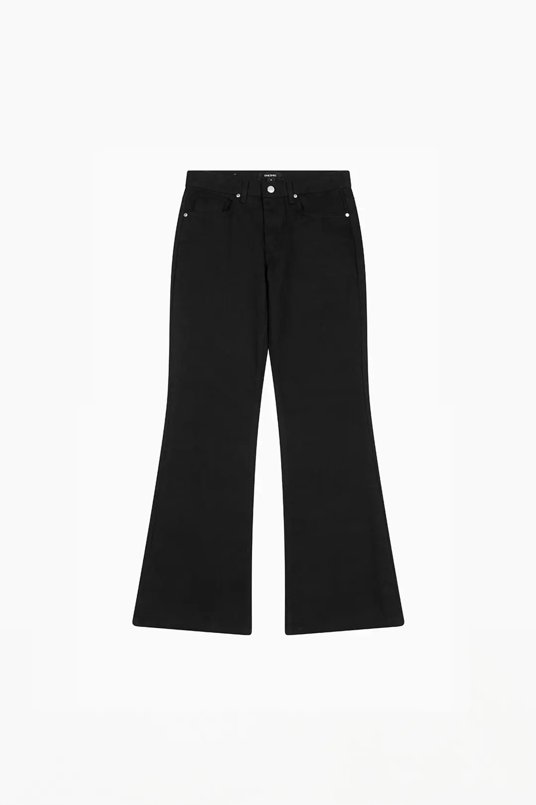 오헤시오 BOOTS CUT COTTON PANTS, BLACK 상품 이미지 3