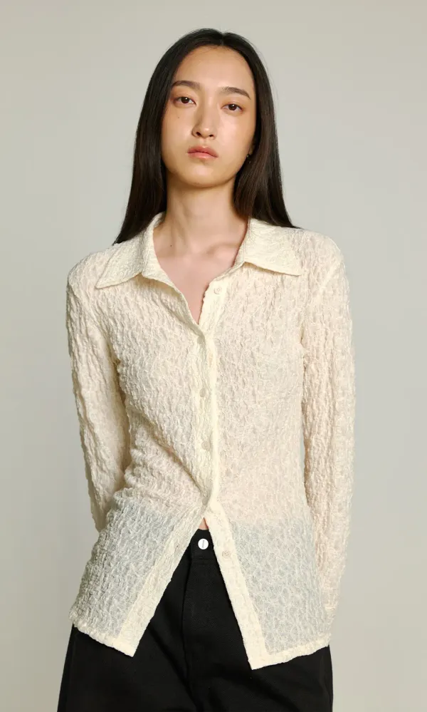 Unfold: Lace Shirts_Black