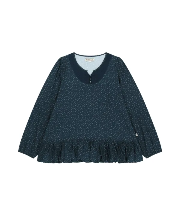 DUDU PUFF BLOUSE NAVY
