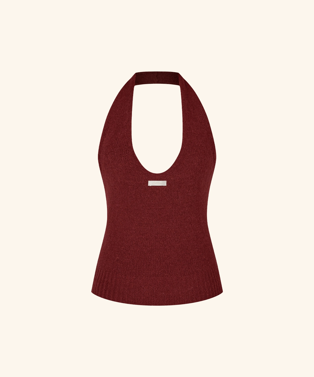 레터프롬문 Letters Hairy Bustier Wool Knit ( Deep Red ) 상품 이미지 1