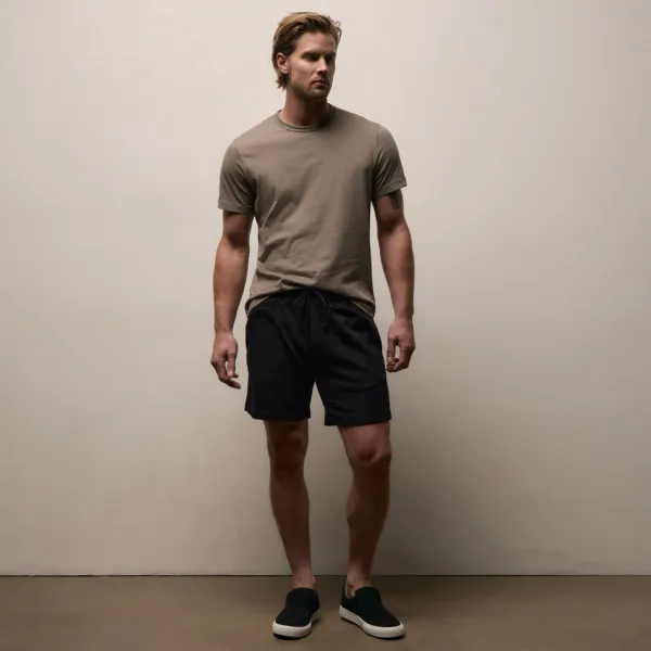 Vintage French Terry Sweat Short - Black