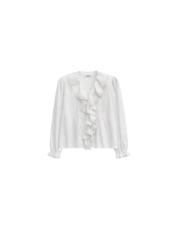 Vivi Frill Blouse White_F261BL02