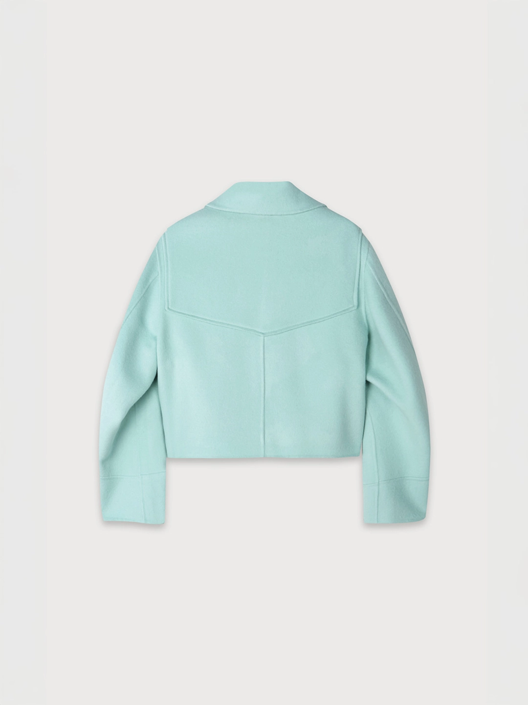 뮤제 ZAHA Merino Wool Handmade Short Coat_Light Mint 상품 이미지 2